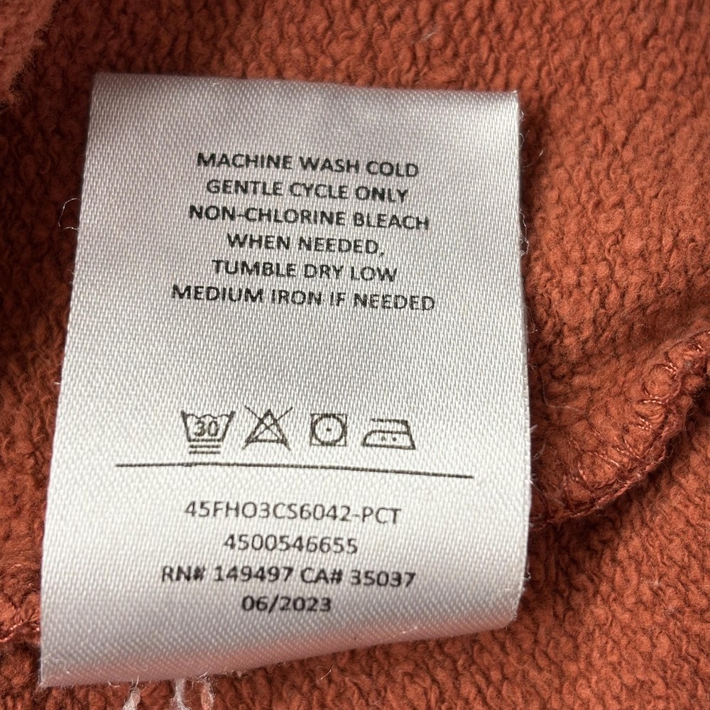 Favorite Daughter Nuuly Sweatshirt Womens Large Orange Terry Graphic Crewneck - Picture 9 of 13